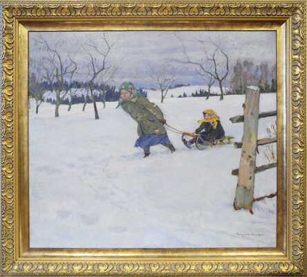 Богданов-Бельский Николай Петрович. К бабушке в гости